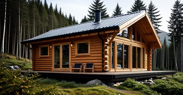 Chalet en bois avec menuiseries double vitrage : confort et isolation